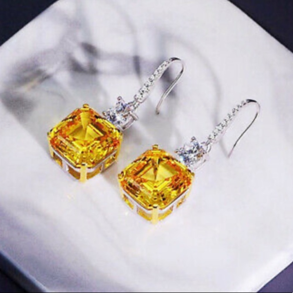 New Sterling silver diamond earrings - Picture 2 of 8